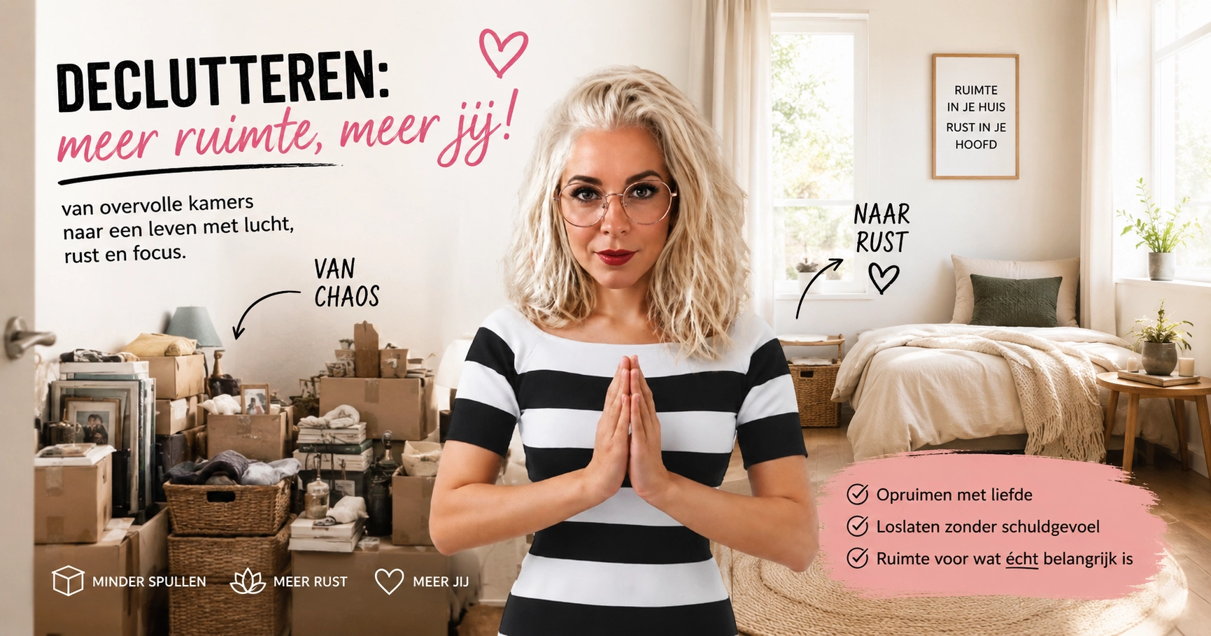 Van Logeerkamer naar Ademruimte: hoe ik eindelijk begon met declutteren ~ @verwondervrouw.nl